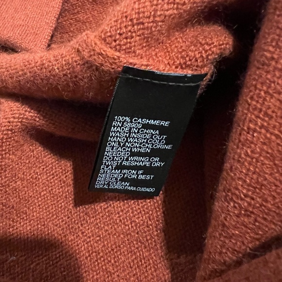 Long Sleeve Split V-Neck Drawstring Waist 100% Cashmere Jumpsuit · - Picture 5 of 5